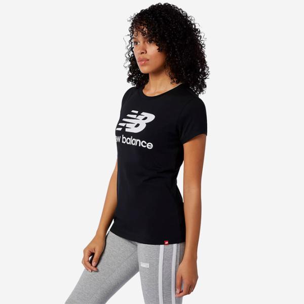 Футболка для женщин New Balance Shirt Essentials Stacked Logo 30% полиэстер/ Черный photo 4