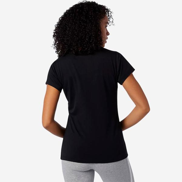 Футболка для женщин New Balance Shirt Essentials Stacked Logo 30% полиэстер/ Черный photo 5