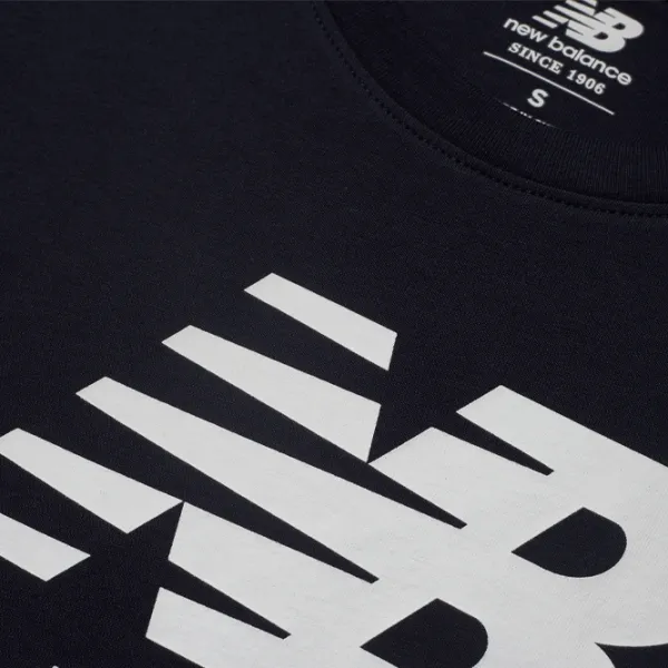 Футболка для женщин New Balance Shirt Essentials Stacked Logo 30% полиэстер/ Черный photo 6