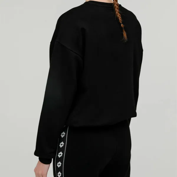 Hanorac pentru femei Lotto DINAMICO W VI SWEAT RN Black photo 2