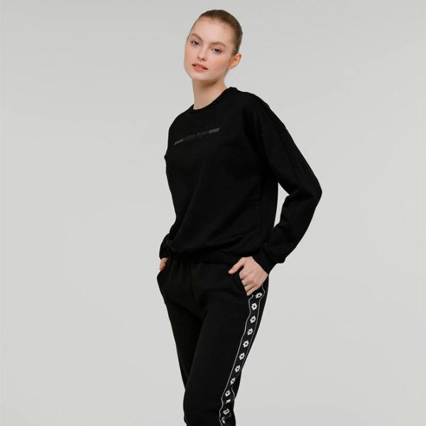 Hanorac pentru femei Lotto DINAMICO W VI SWEAT RN Black photo 3