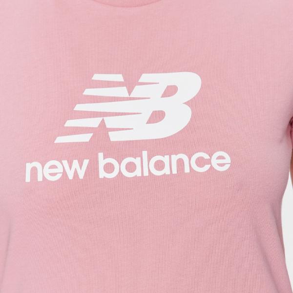 Футболка для женщин New Balance Shirt Essentials Stacked Logo 30% полиэстер/ Розовый photo 5