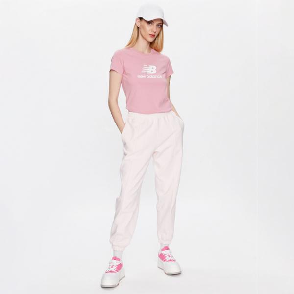 Tricou pentru femei New Balance Shirt Essentials Stacked Logo 30% poliester/ Pink photo 3 Tricou pentru femei New Balance Shirt Essentials Stacked Logo 30% poliester/ Pink photo 3