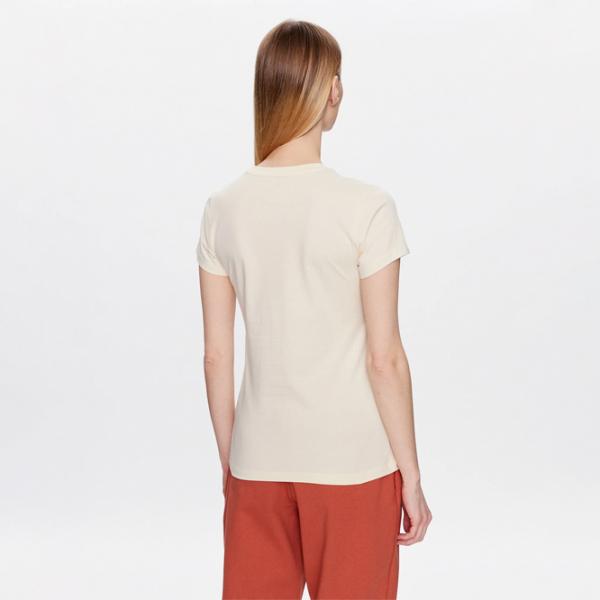 Футболка для женщин New Balance Shirt Essentials Stacked Logo 30% полиэстер/ Бежевый photo 2