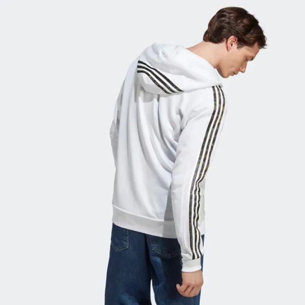 Толстовка для мужчин Adidas Essentials French Terry 3-Stripes Прямой/ Белый photo 3