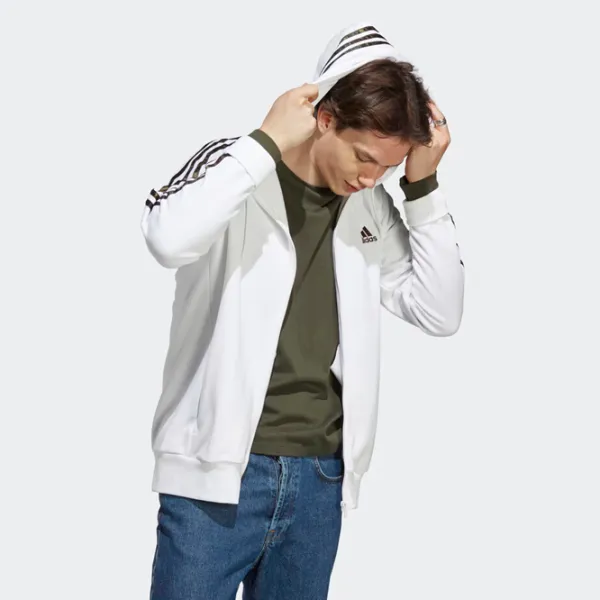 Толстовка для мужчин Adidas Essentials French Terry 3-Stripes Прямой/ Белый photo 4
