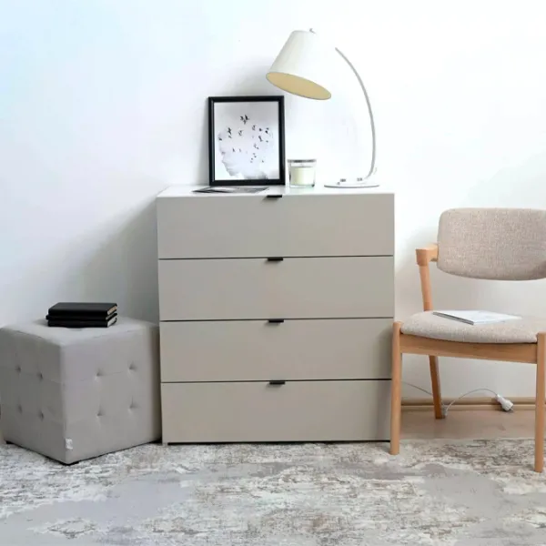 Comodă Fabrik Home Hardy 87 x 80 x 47/ MDF/ Light grey matte photo 2 Comodă Fabrik Home Hardy 87 x 80 x 47/ MDF/ Light grey matte photo 2