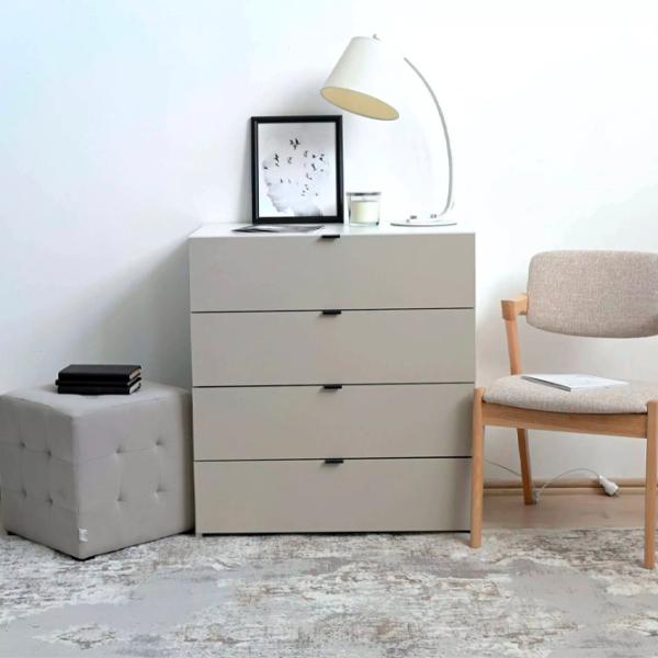 Comodă Fabrik Home Hardy 87 x 80 x 47/ MDF/ Light grey matte photo 2 Comodă Fabrik Home Hardy 87 x 80 x 47/ MDF/ Light grey matte photo 2