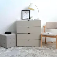 Comodă Fabrik Home Hardy 87 x 80 x 47/ MDF/ Light grey matte photo 2