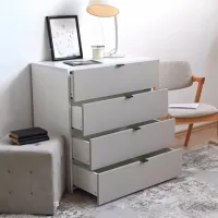 Comodă Fabrik Home Hardy 87 x 80 x 47/ MDF/ Light grey matte photo 4