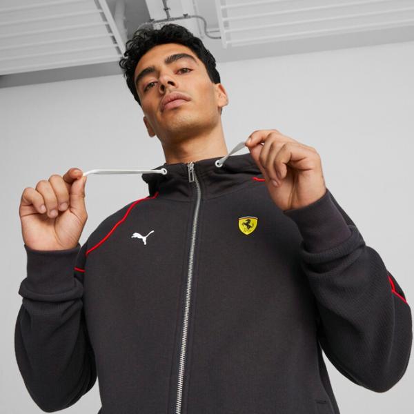 Hanorac pentru bărbați Puma Ferrari Race Hooded Sweat Jacket Drept/ Black photo 5