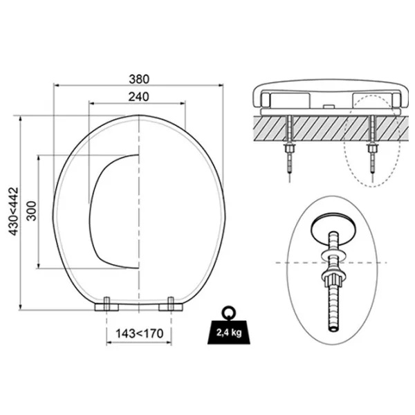 Туалетное сиденье Wirquin Termodur Line  photo 4