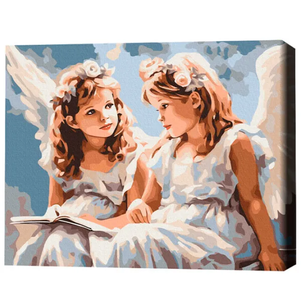 Pictură pe numere BrushMe Îngerii 50 x 40 cm/ Orizontală photo 2 Pictură pe numere BrushMe Îngerii 50 x 40 cm/ Orizontală photo 2