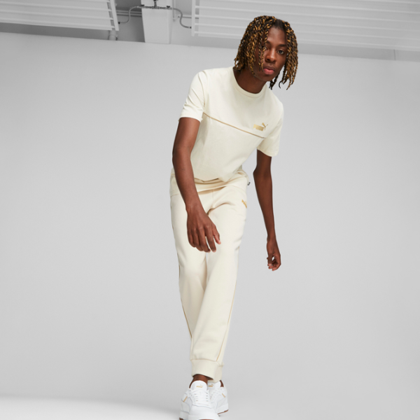 Футболка для мужчин Puma Ess+ Minimal Gold Tee 100% хлопок/ Альпийский снег photo 5
