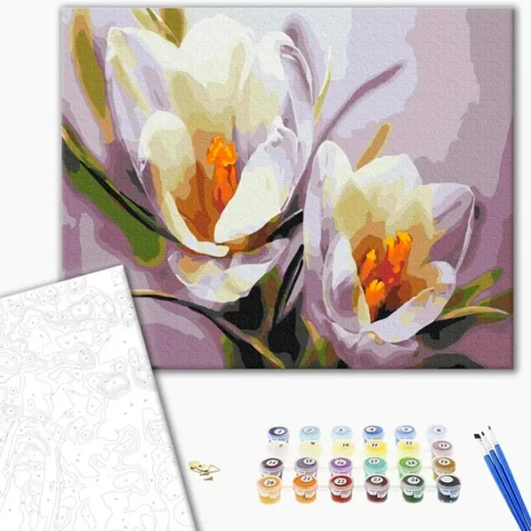 Pictură pe numere BrushMe Crocuși 50 x 40 cm/ Orizontală photo 2 Pictură pe numere BrushMe Crocuși 50 x 40 cm/ Orizontală photo 2
