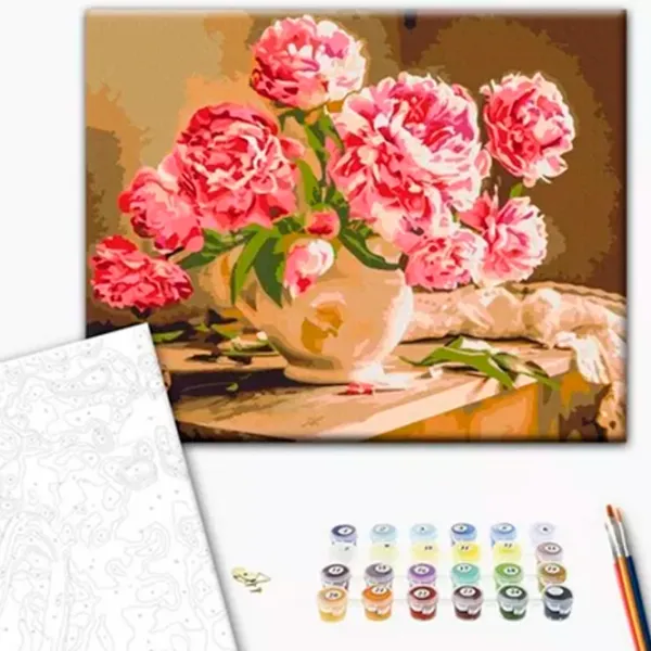 Картина по номерам BrushMe Пионы в уютном интерьере 50 x 40 см/ Горизонтальная photo 2 Картина по номерам BrushMe Пионы в уютном интерьере 50 x 40 см/ Горизонтальная photo 2