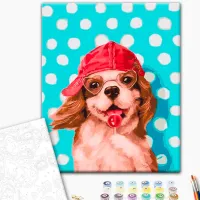 Картина по номерам BrushMe Собака с леденцом 50 x 40 см/ Вертикальная photo 2