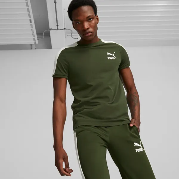 Футболка для мужчин Puma T7 Iconic Tee 95 % хлопок, 5 % эластан/ Зелёный photo 3