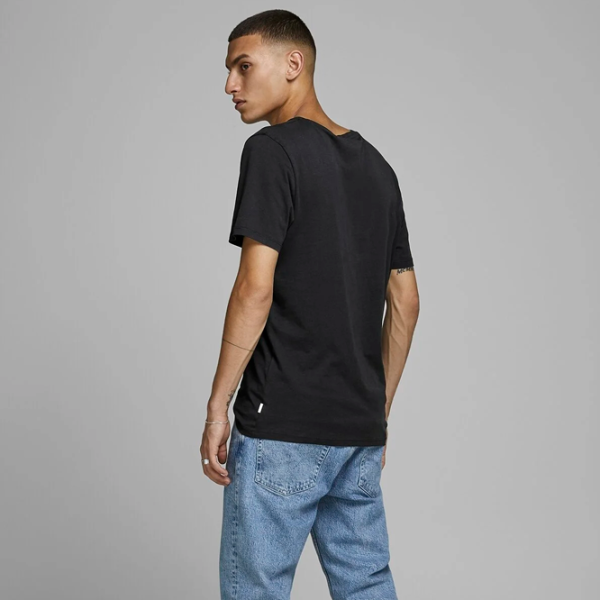 Футболка для мужчин Jack & Jones 1P 12156101 Хлопок/ Черный photo 4