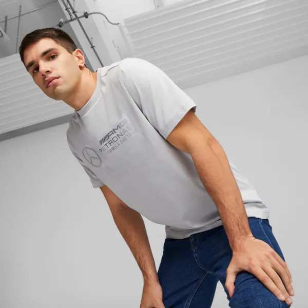 Футболка для мужчин Puma Mapf1 Logo Tee 100% хлопок/ Серебристый photo 3