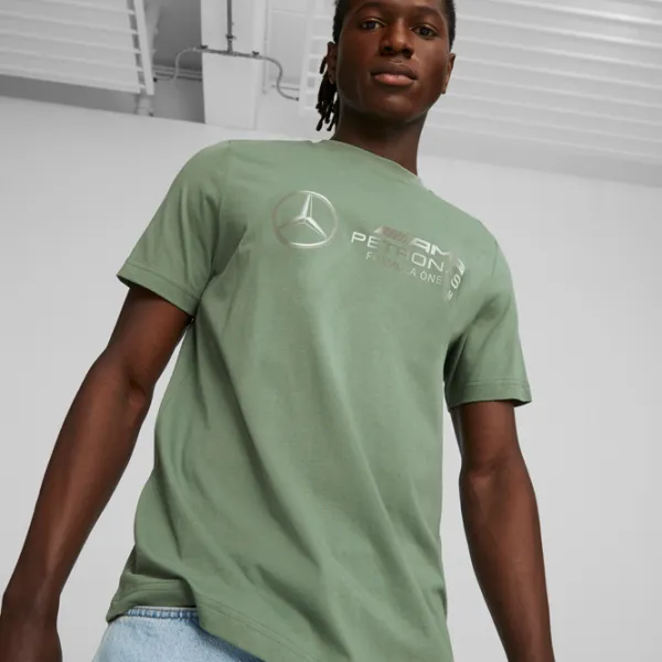 Tricou pentru bărbați Puma Mapf1 Logo Tee 100% bumbac/ Eucalyptus photo 3