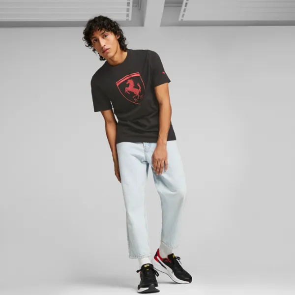 Футболка для мужчин Puma Ferrari Race Tonal Big Shield Tee 100% хлопок/ Черный photo 5