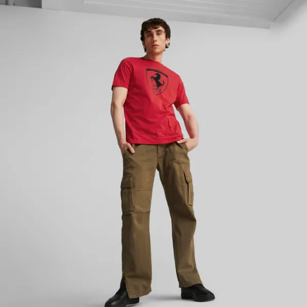 Tricou pentru bărbați Puma Ferrari Race Tonal Big Shield Tee 100% bumbac/ Red photo 5