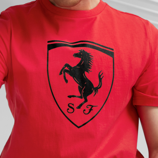 Tricou pentru bărbați Puma Ferrari Race Tonal Big Shield Tee 100% bumbac/ Red photo 6