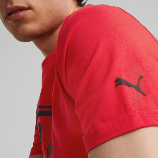 Tricou pentru bărbați Puma Ferrari Race Tonal Big Shield Tee 100% bumbac/ Red photo 7