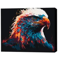 Pictură pe numere BrushMe Vultur în flăcări 50 x 40 cm/ Orizontală photo 3