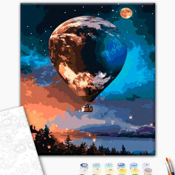 Pictură pe numere BrushMe Balon stelar 50 x 40 cm/ Verticală photo 2 Pictură pe numere BrushMe Balon stelar 50 x 40 cm/ Verticală photo 2