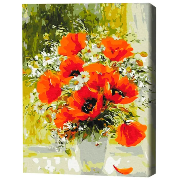 Pictură pe numere BrushMe Buchet de câmp pictat în ulei 50 x 40 cm/ Verticală photo 3