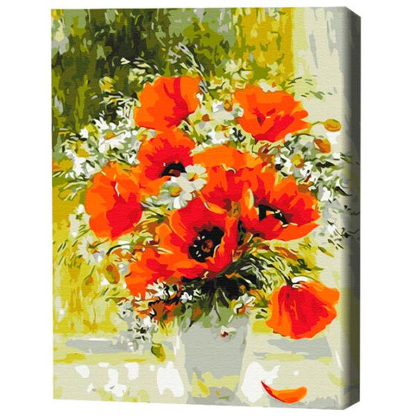 Pictură pe numere BrushMe Buchet de câmp pictat în ulei 50 x 40 cm/ Verticală photo 3