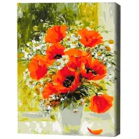 Pictură pe numere BrushMe Buchet de câmp pictat în ulei 50 x 40 cm/ Verticală photo 3