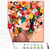 Pictură pe numere BrushMe Nimfa florilor 50 x 40 cm/ Verticală photo 2