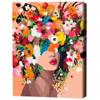 Pictură pe numere BrushMe Nimfa florilor 50 x 40 cm/ Verticală photo 3
