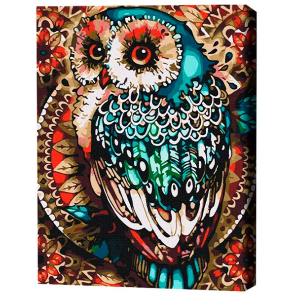 Pictură pe numere BrushMe Bufniță în mozaic multicolor 50 x 40 cm/ Verticală photo 3 Pictură pe numere BrushMe Bufniță în mozaic multicolor 50 x 40 cm/ Verticală photo 3