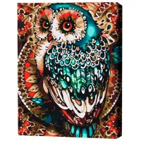 Картина по номерам BrushMe Сова в цветной мозаике 50 x 40 см/ Вертикальная photo 3