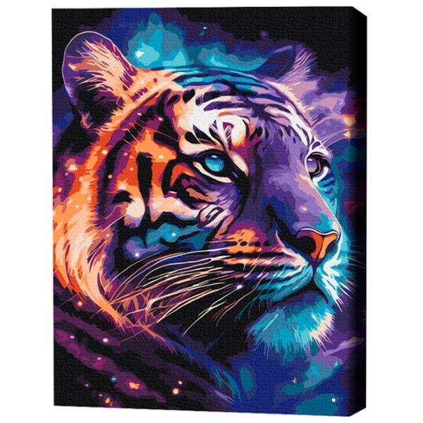 Pictură pe numere BrushMe Tigru spațial 50 x 40 cm/ Verticală photo 3 Pictură pe numere BrushMe Tigru spațial 50 x 40 cm/ Verticală photo 3