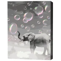 Картина по номерам BrushMe Мечтательный слон 50 x 40 см/ Вертикальная photo 3