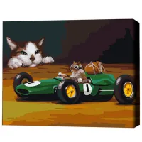 Картина по номерам BrushMe Безумное авто 50 x 40 см/ Горизонтальная photo 3