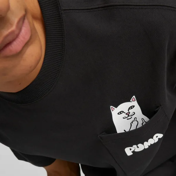 Tricou pentru bărbați Puma X Ripndip Pocket Tee 100% bumbac/ Black photo 3