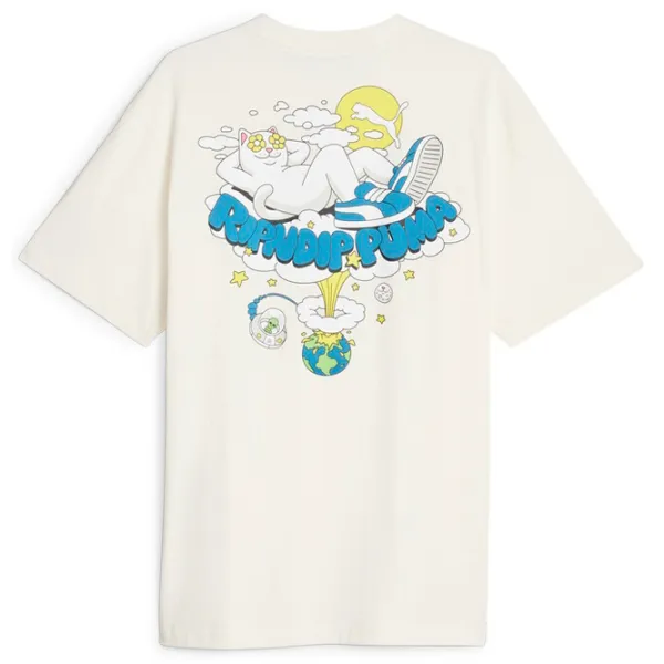 Tricou pentru bărbați Puma X Ripndip Graphic Tee 100% bumbac/ Warm White photo 2