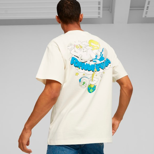 Tricou pentru bărbați Puma X Ripndip Graphic Tee 100% bumbac/ Warm White photo 4