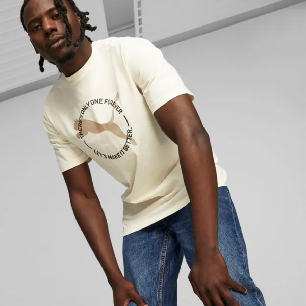 Футболка для мужчин Puma Better Sportswear Tee 100% хлопок/ Бежевый photo 3