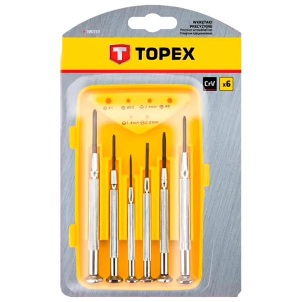 Набор мини-отверток Topex 39D559 Количество в наборе: 6 photo 4