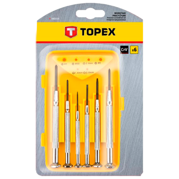 Набор мини-отверток Topex 39D559 Количество в наборе: 6 photo 4