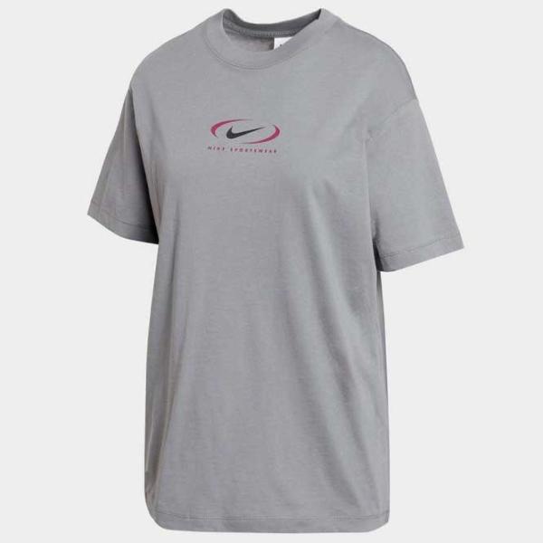 Футболка для женщин Nike Nsw Tee Bf Prnt Swsh Хлопок/ Серый photo 3