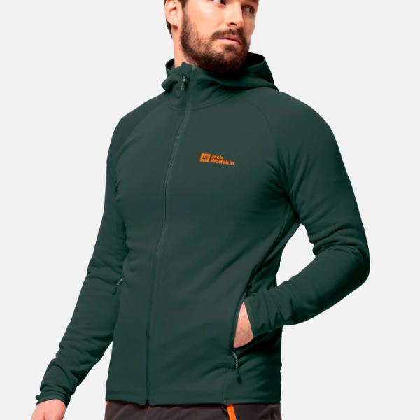 Hanorac pentru bărbați Jack Wolfskin Baiselberg Fz M Khaki photo 2