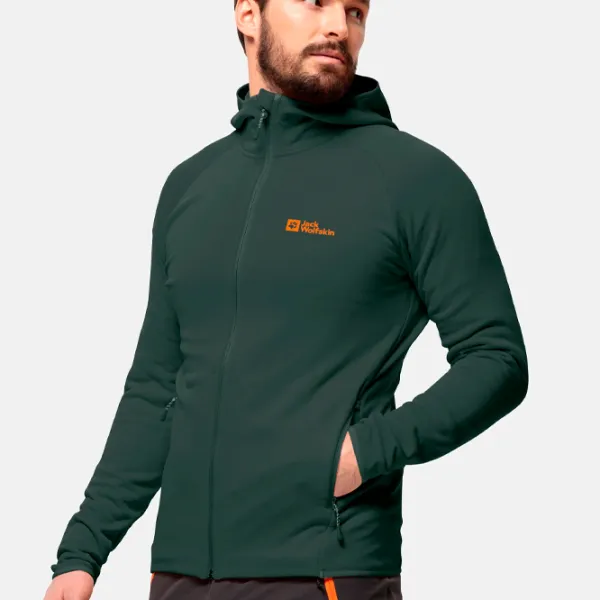 Толстовка для мужчин Jack Wolfskin Baiselberg Fz M Хаки photo 2